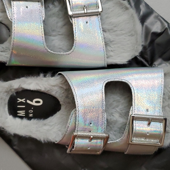Mix No.6 faux fur slide sandals size 6M - Picture 2 of 6